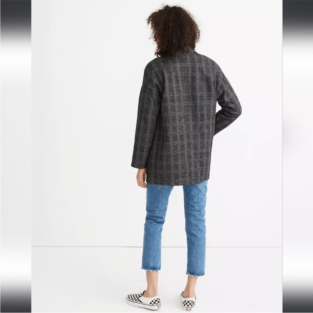 Madewell Glen Plaid Oversize Knit Blazer Size M - Picture 3 of 15